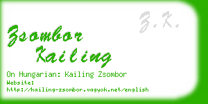 zsombor kailing business card